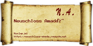 Neuschloss Amadé névjegykártya